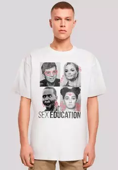 Футболка с принтом SEX EDUCATION CLASS PHOTOS NETFLIX TV SERIES F4NT4STIC, белый