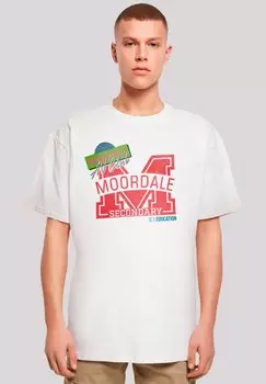 Футболка с принтом SEX EDUCATION MOORDALE M COLLAGE NETFLIX TV SERIES F4NT4STIC, белый