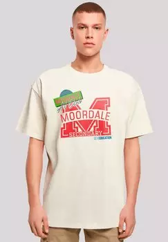Футболка с принтом SEX EDUCATION MOORDALE M COLLAGE NETFLIX TV SERIES F4NT4STIC, песочный