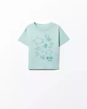 Футболка с принтом Sfera, аквамарин