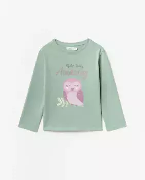 Футболка с принтом Sfera, зеленый