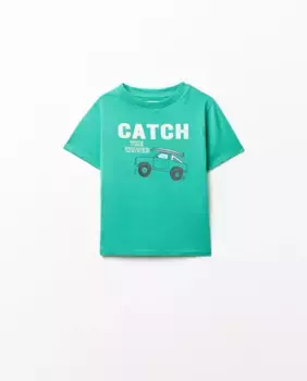 Футболка с принтом Sfera, зеленый