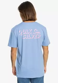 Футболка с принтом Shadow Knock Unisex Quiksilver, цвет hydrangea