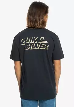 Футболка с принтом Shadow Knock Unisex Quiksilver, черный