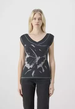 Футболка с принтом SHADOW SHANNAN BDG Urban Outfitters, черный