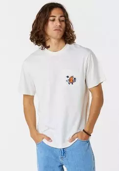 Футболка с принтом Shaper Embroidery Ss Rip Curl, цвет bone