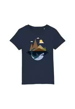 Футболка с принтом SHARK ISLAND Watapparel, цвет french navy