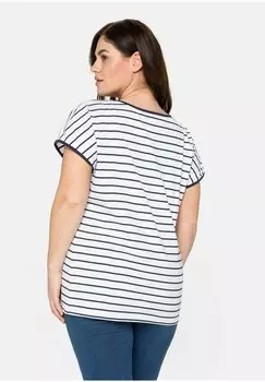 Футболка с принтом Sheego, белый