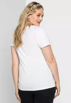 Футболка с принтом Sheego, белый