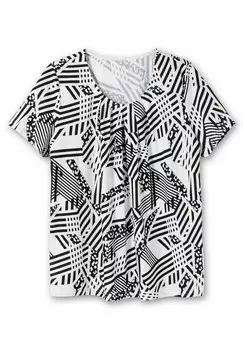 Футболка с принтом Sheego, белый