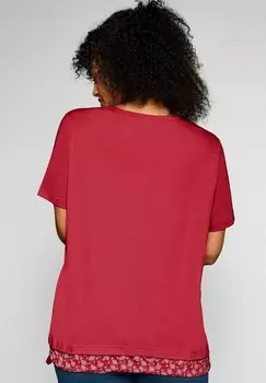 Футболка с принтом Sheego, красный