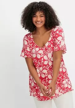 Футболка с принтом Sheego, красный