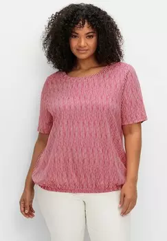 Футболка с принтом Sheego, розовый