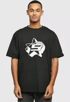 Футболка с принтом SHOOTING STAR Starter, цвет black