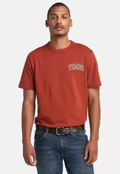 Футболка с принтом SHORT SLEEVE CHEST GRAPHIC TEE VINTAGE Timberland, темно-красный