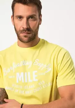 Футболка с принтом SHORT SLEEVE CHEST ROUND NECK JP1880, неоновый зеленый