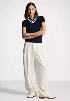Футболка с принтом SHORT SLEEVE COTTON CRICKET SWEATER Ralph Lauren, кремовый