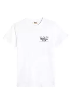 Футболка с принтом SHORT SLEEVE CREW NECK Koton, цвет white