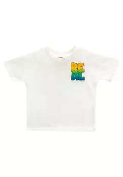 Футболка с принтом SHORT SLEEVE CREW NECK BACK Koton, цвет ecru