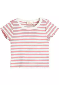 Футболка с принтом SHORT SLEEVE CREW NECK Koton, цвет lilac