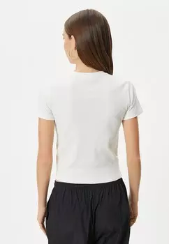 Футболка с принтом SHORT SLEEVE CREW NECK SLIM FIT . Koton, бежевый