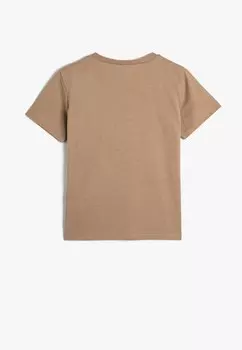 Футболка с принтом SHORT SLEEVE CREW NECK Koton, коричневый