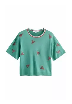 Футболка с принтом SHORT SLEEVE CREW NECK Next, цвет Teal Green Lobster