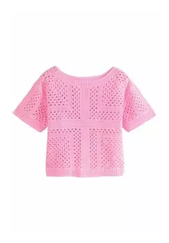 Футболка с принтом SHORT SLEEVE CREW NECK REGULAR FIT Next, розовый