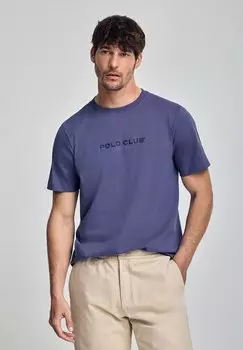Футболка с принтом SHORT SLEEVE CREWNECK MINIMAL TITLE Polo Club, темно-фиолетовый