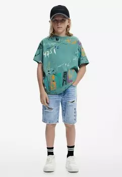 Футболка с принтом SHORT-SLEEVE Desigual, синий