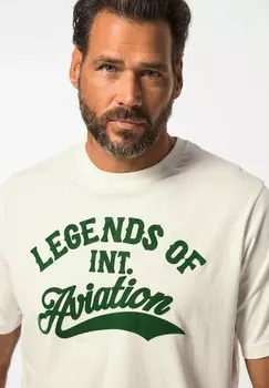 Футболка с принтом SHORT SLEEVE FLOCK JP1880, кремовый