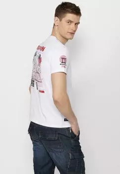 Футболка с принтом Short Sleeve Koroshi, бланко белая