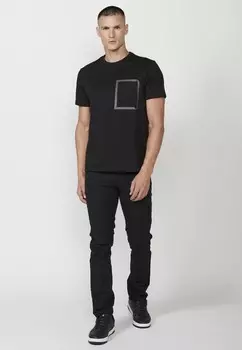 Футболка с принтом SHORT SLEEVE Koroshi, черный