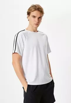 Футболка с принтом SHORT SLEEVE Koton, белый