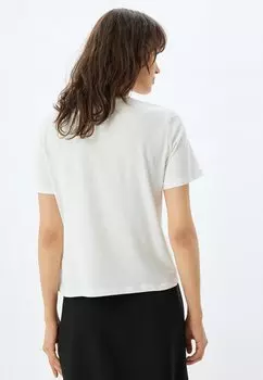 Футболка с принтом SHORT SLEEVE Koton, белый