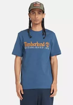 Футболка с принтом SHORT SLEEVE LOGO Timberland, темно-синий