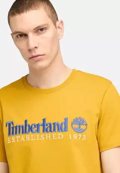 Футболка с принтом SHORT SLEEVE LOGO Timberland, желтый