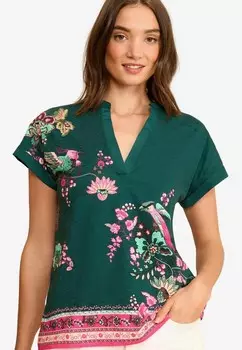 Футболка с принтом SHORT SLEEVE Love & Roses, зеленый