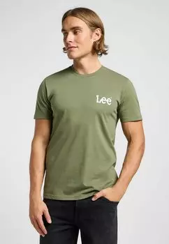 Футболка с принтом SHORT SLEEVE MEDIUM WOBBLY REGULAR FIT Lee, зеленый