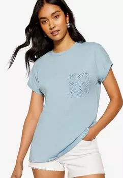 Футболка с принтом SHORT SLEEVE POCKET REGULAR FIT Friends Like These, синий