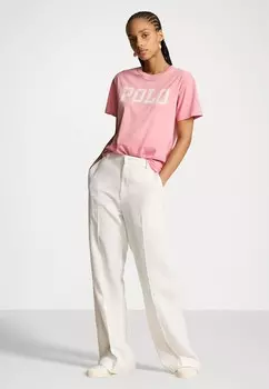 Футболка с принтом SHORT SLEEVE Polo Ralph Lauren, розовый