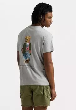 Футболка с принтом SHORT SLEEVE Polo Ralph Lauren, серый