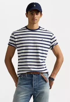 Футболка с принтом SHORT SLEEVE Polo Ralph Lauren, молочный