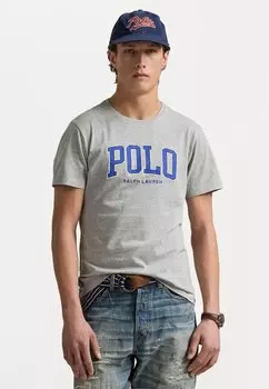 Футболка с принтом SHORT SLEEVE Polo Ralph Lauren, серый