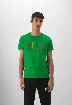 Футболка с принтом SHORT SLEEVE Polo Ralph Lauren, элегантный зеленый