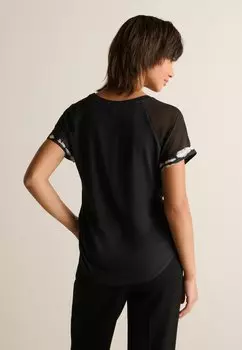 Футболка с принтом Short Sleeve Raglan Standard Next, черный