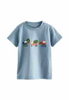 Футболка с принтом SHORT SLEEVE REGULAR FIT Next, цвет blue green