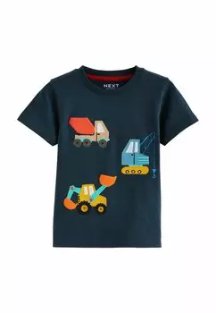 Футболка с принтом SHORT SLEEVE REGULAR FIT Next, цвет navy red