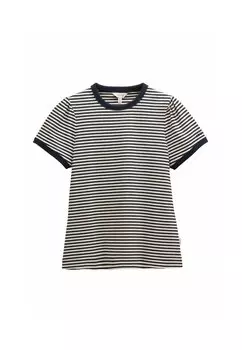 Футболка с принтом SHORT SLEEVE STRIPED Tom Joule, синий