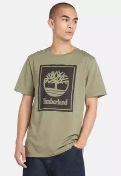 Футболка с принтом SHORT SLEEVE TEE Timberland, цвет cassel earth black